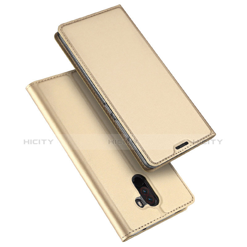 Coque Portefeuille Livre Cuir pour Xiaomi Pocophone F1 Or Plus