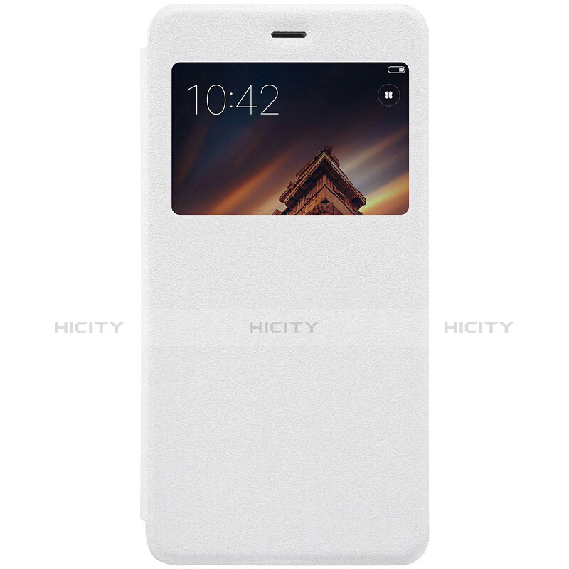 Coque Portefeuille Livre Cuir pour Xiaomi Redmi 4A Blanc Plus