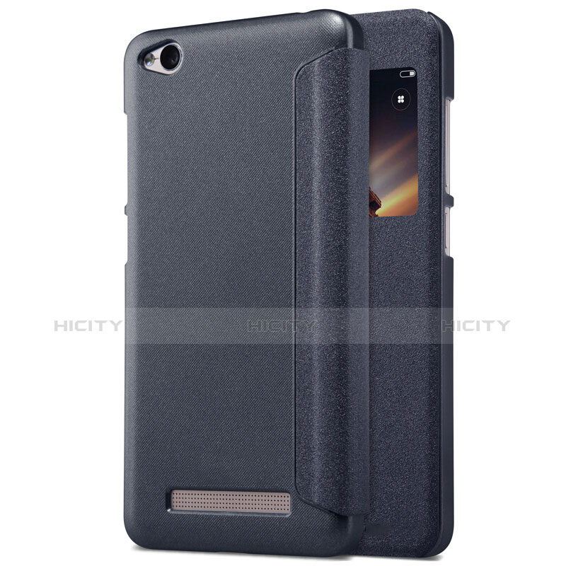 Coque Portefeuille Livre Cuir pour Xiaomi Redmi 4A Noir Plus