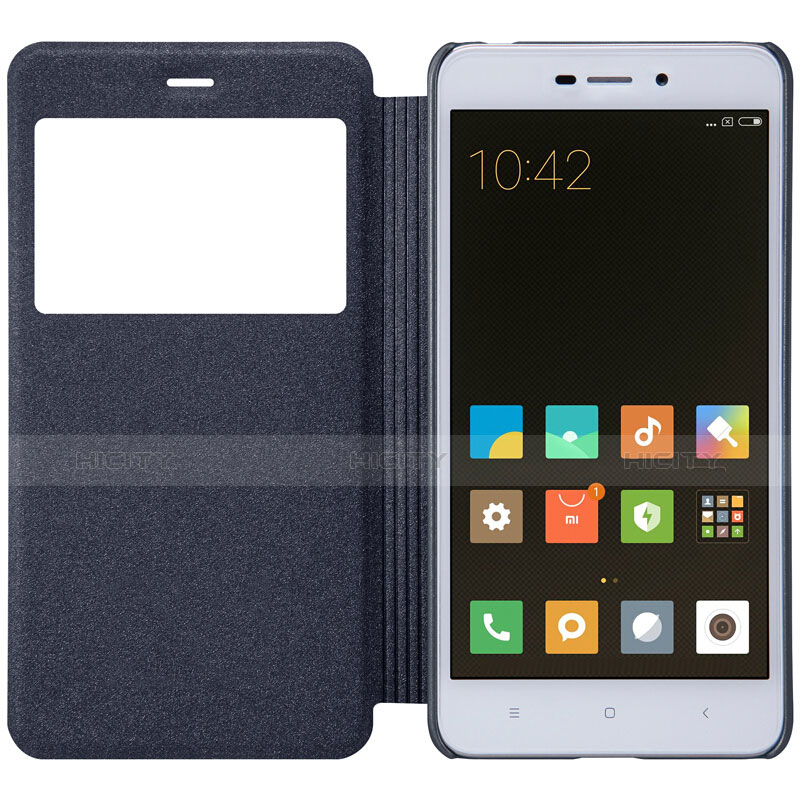 Coque Portefeuille Livre Cuir pour Xiaomi Redmi 4A Noir Plus