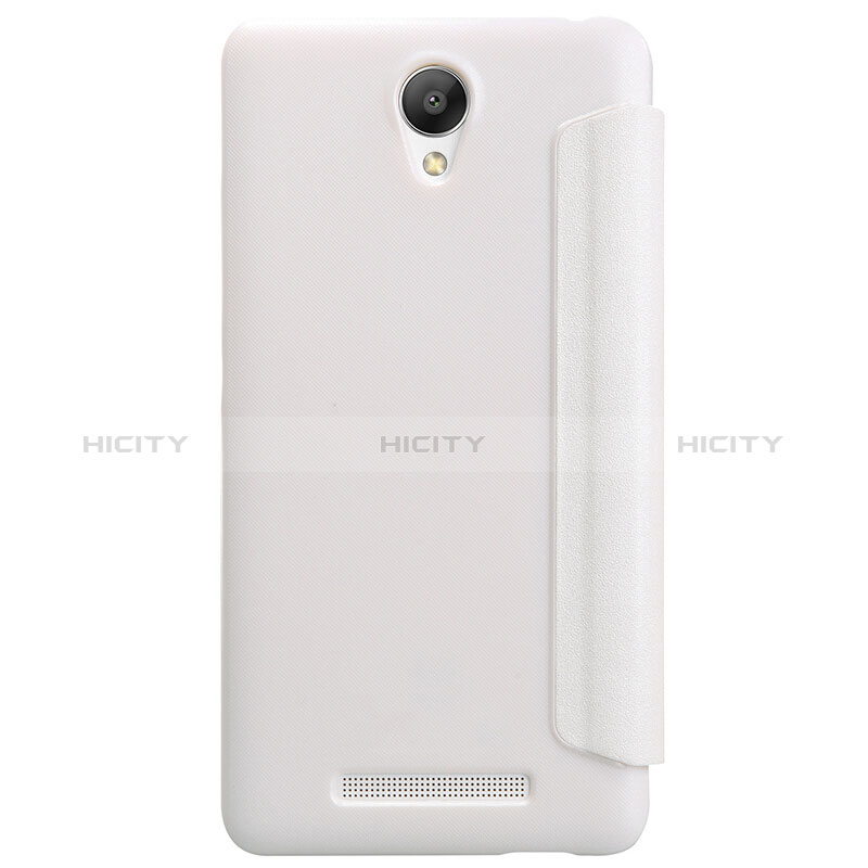 Coque Portefeuille Livre Cuir pour Xiaomi Redmi Note 2 Blanc Plus