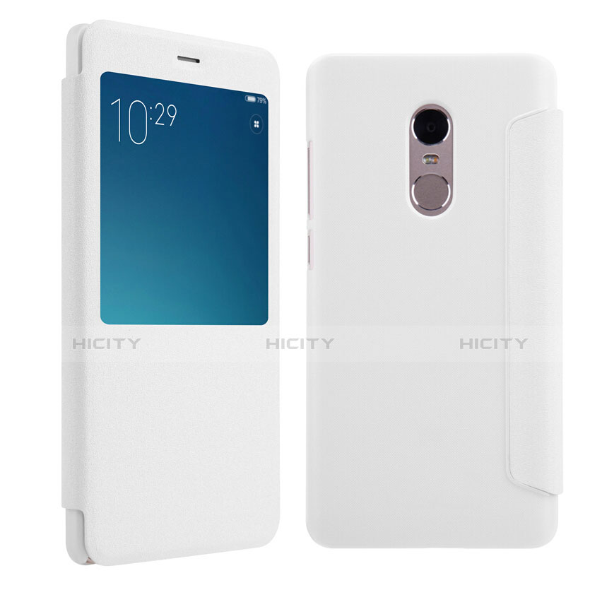 Coque Portefeuille Livre Cuir pour Xiaomi Redmi Note 4 Blanc Plus