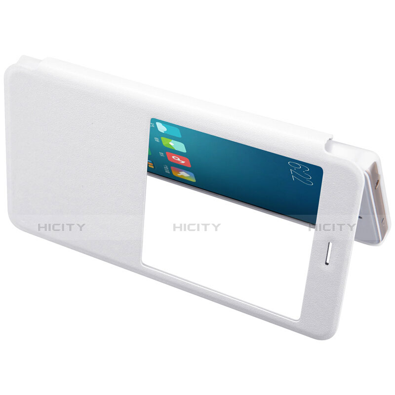 Coque Portefeuille Livre Cuir pour Xiaomi Redmi Note 4 Standard Edition Blanc Plus