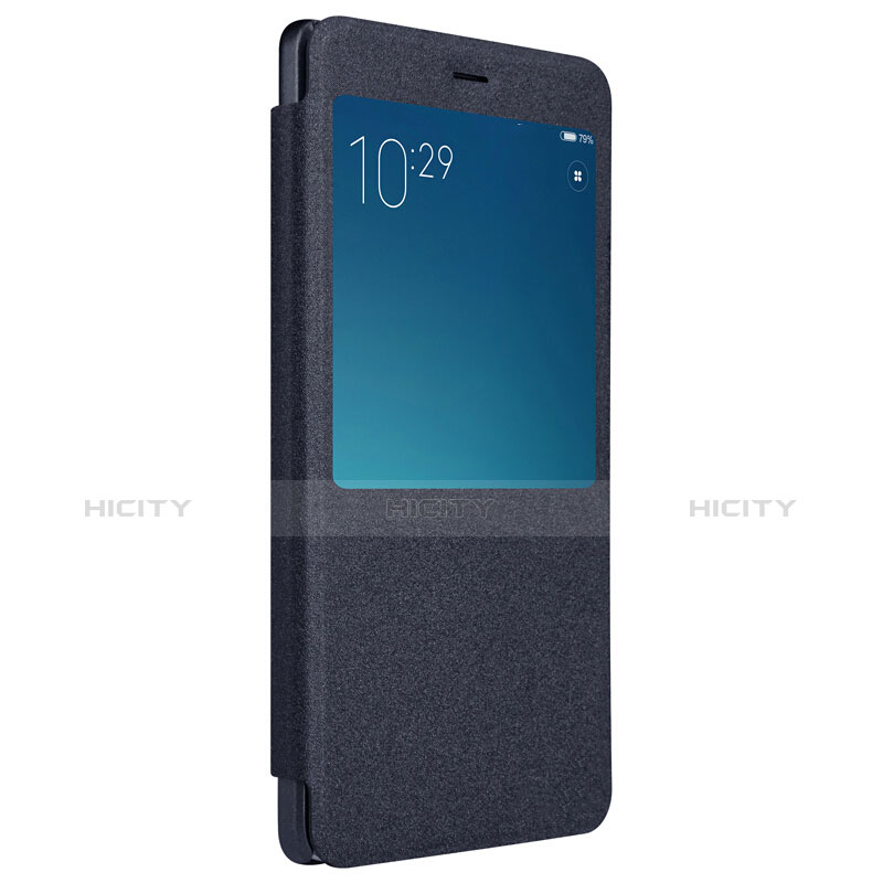 Coque Portefeuille Livre Cuir pour Xiaomi Redmi Note 4X High Edition Noir Plus