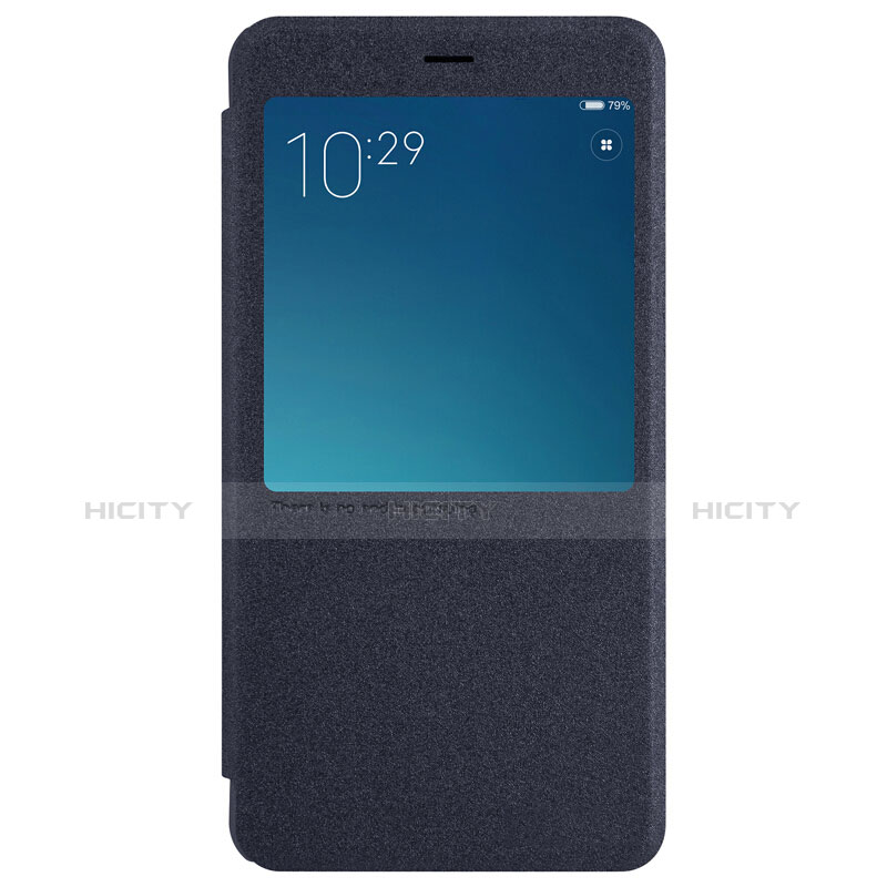 Coque Portefeuille Livre Cuir pour Xiaomi Redmi Note 4X High Edition Noir Plus