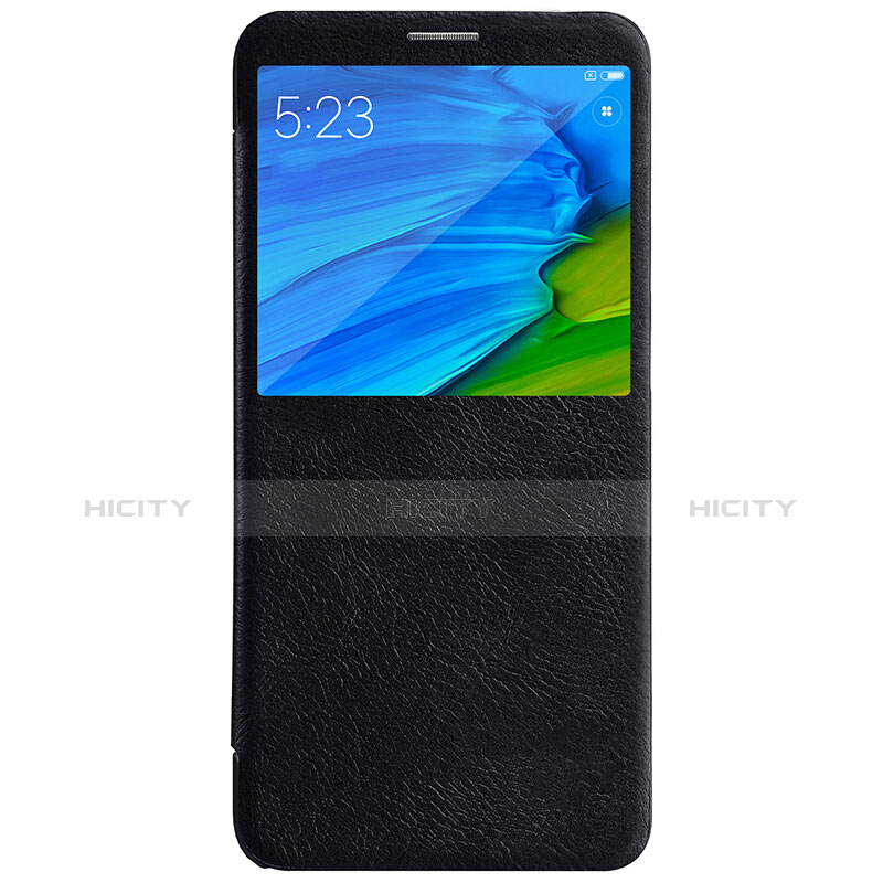 Coque Portefeuille Livre Cuir pour Xiaomi Redmi Note 5 Noir Plus