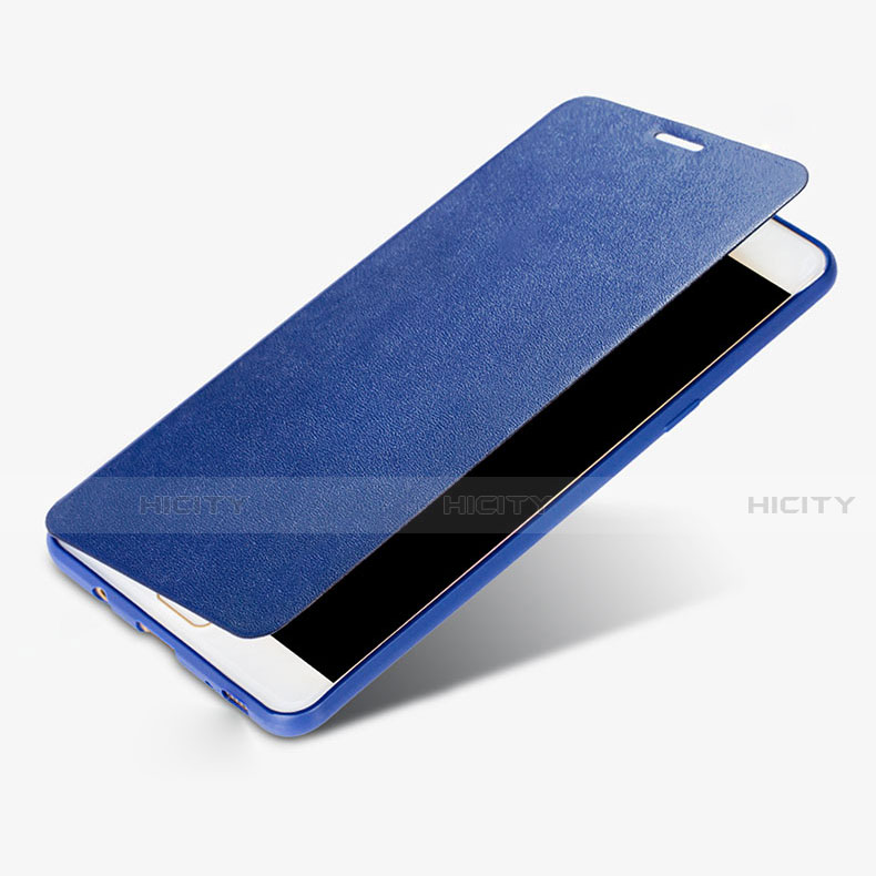 Coque Portefeuille Livre Cuir S01 pour Samsung Galaxy C9 Pro C9000 Bleu Plus