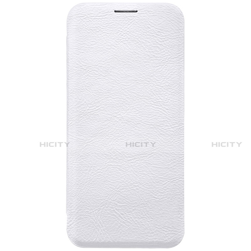 Coque Portefeuille Livre Cuir S01 pour Samsung Galaxy S8 Blanc Plus