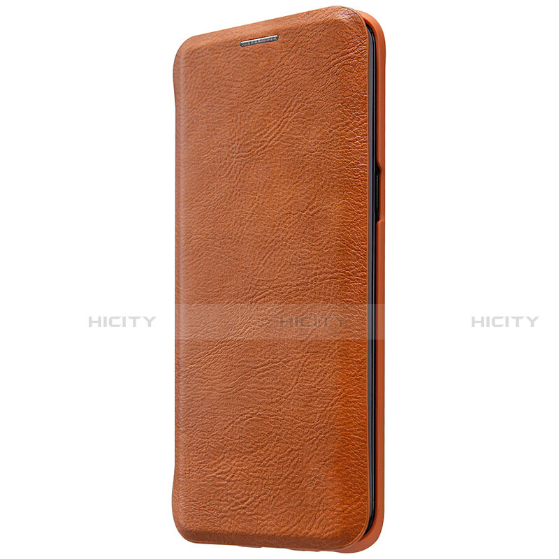 Coque Portefeuille Livre Cuir S01 pour Samsung Galaxy S8 Marron Plus