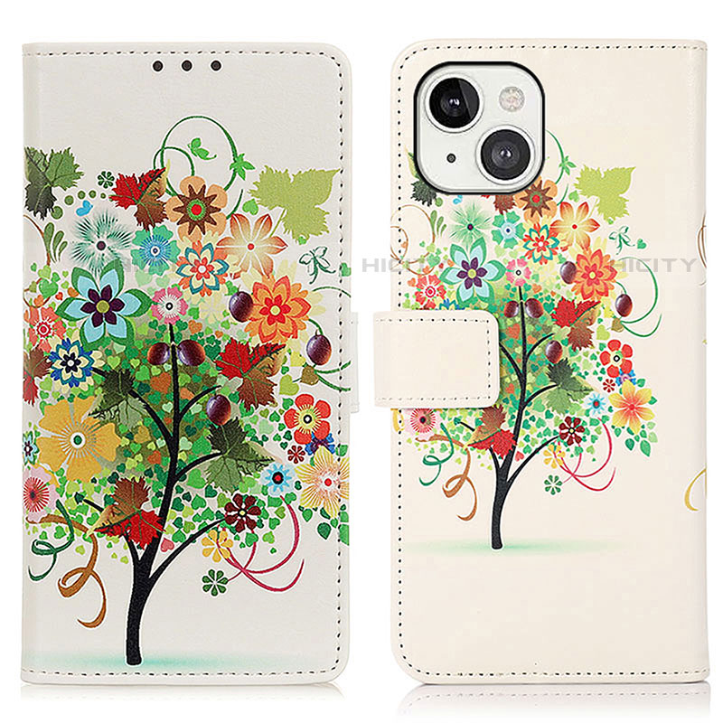 Coque Portefeuille Motif Fantaisie Livre Cuir Etui Clapet A07 pour Apple iPhone 14 Plus Mixte Plus