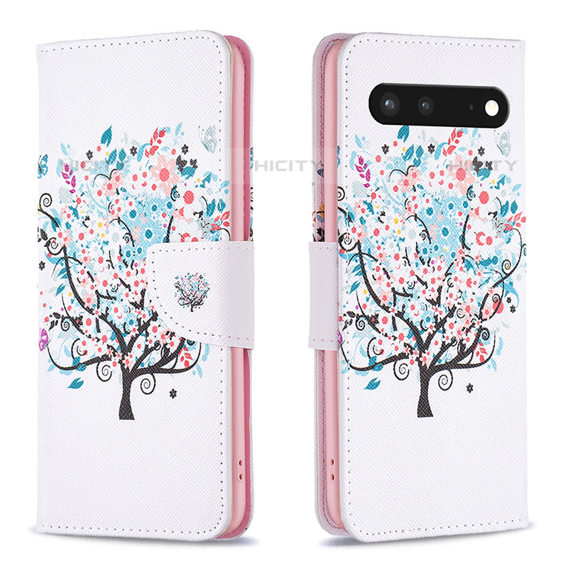 Coque Portefeuille Motif Fantaisie Livre Cuir Etui Clapet B01F pour Google Pixel 7 5G Plus