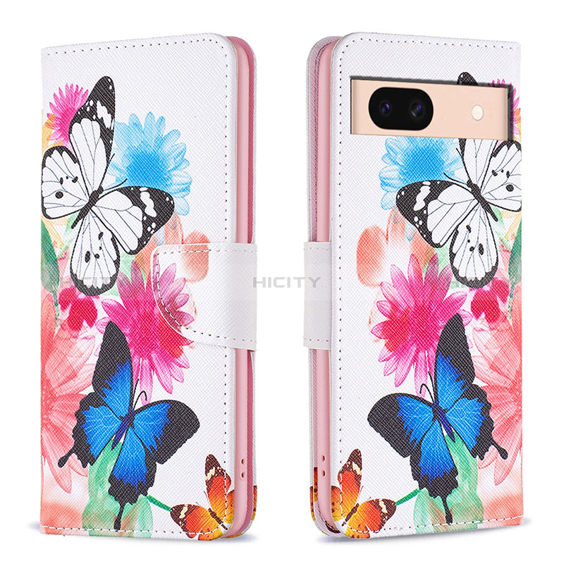 Coque Portefeuille Motif Fantaisie Livre Cuir Etui Clapet B01F pour Google Pixel 8a 5G Colorful Plus