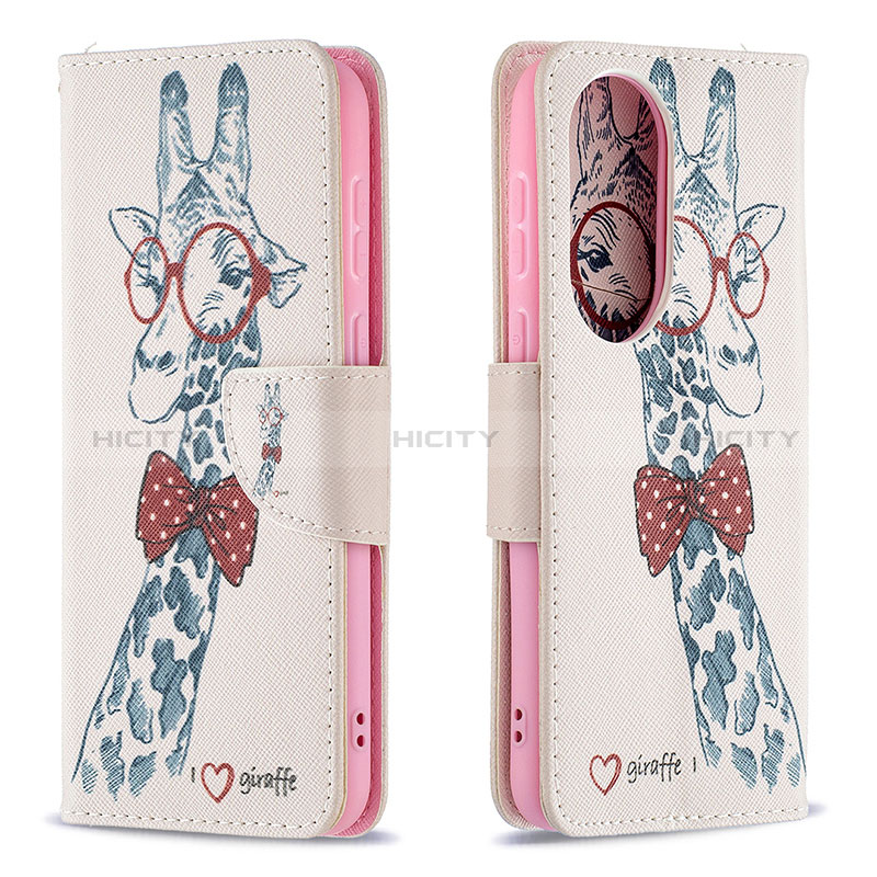 Coque Portefeuille Motif Fantaisie Livre Cuir Etui Clapet B01F pour Huawei P50 Plus