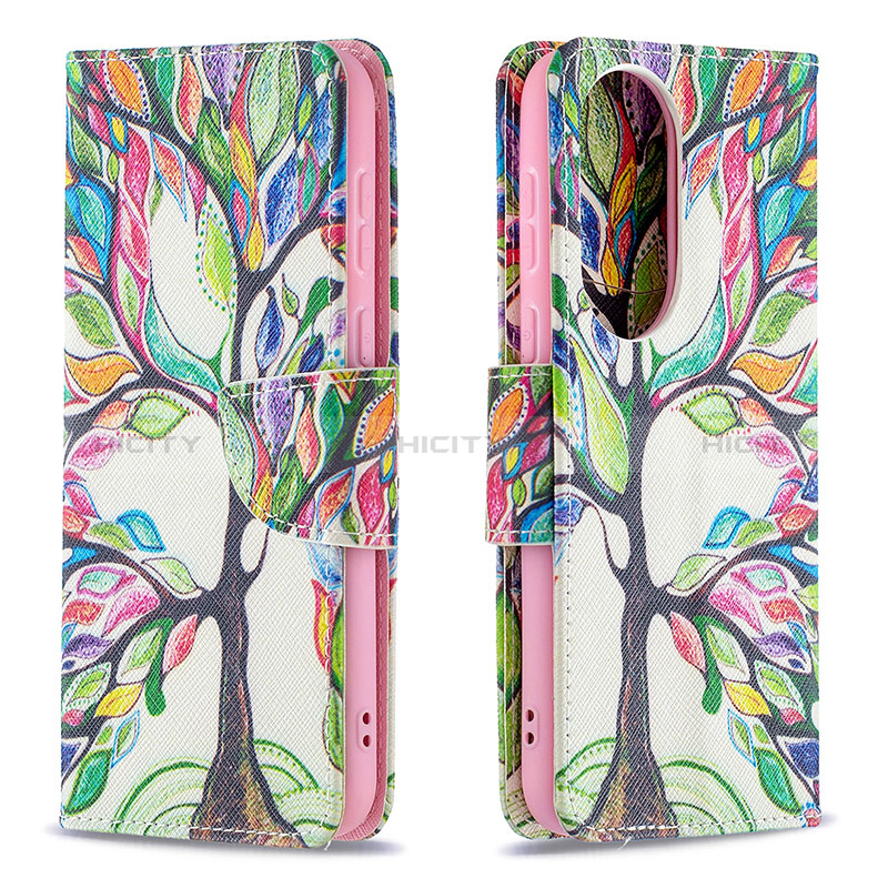 Coque Portefeuille Motif Fantaisie Livre Cuir Etui Clapet B01F pour Huawei P50 Pro Plus