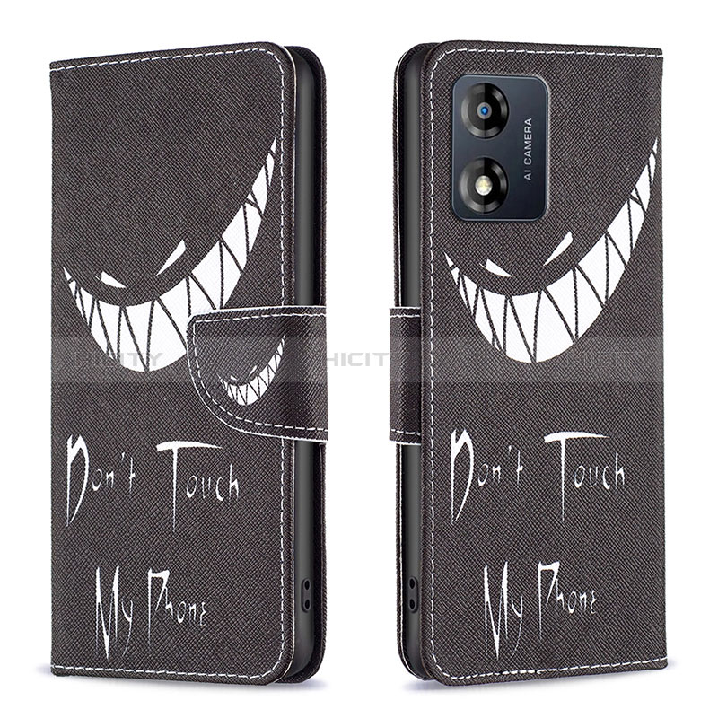 Coque Portefeuille Motif Fantaisie Livre Cuir Etui Clapet B01F pour Motorola Moto E13 Plus