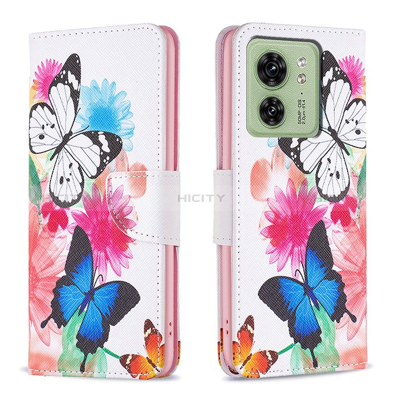 Coque Portefeuille Motif Fantaisie Livre Cuir Etui Clapet B01F pour Motorola Moto Edge 40 5G Colorful Plus