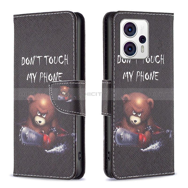 Coque Portefeuille Motif Fantaisie Livre Cuir Etui Clapet B01F pour Motorola Moto G23 Plus