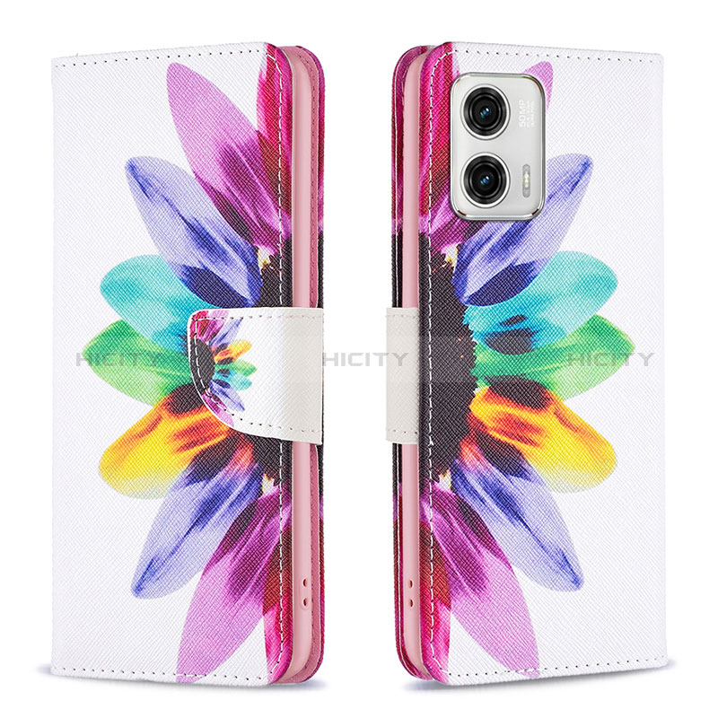 Coque Portefeuille Motif Fantaisie Livre Cuir Etui Clapet B01F pour Motorola Moto G73 5G Mixte Plus