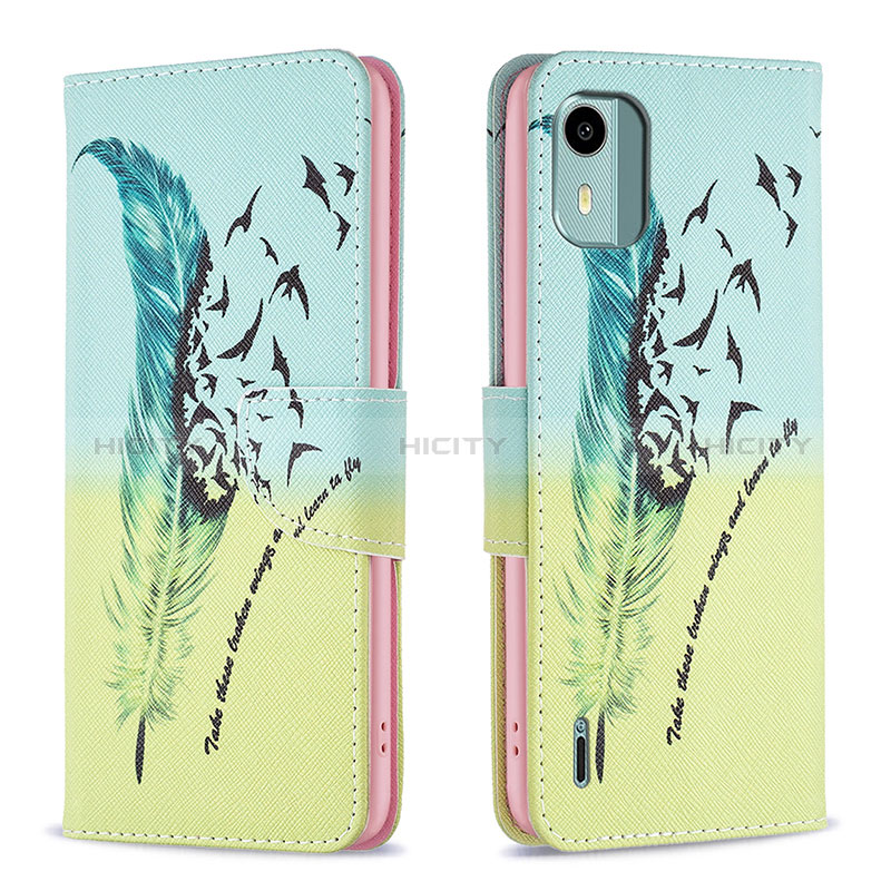 Coque Portefeuille Motif Fantaisie Livre Cuir Etui Clapet B01F pour Nokia C12 Plus