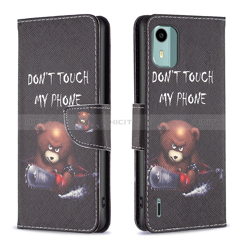 Coque Portefeuille Motif Fantaisie Livre Cuir Etui Clapet B01F pour Nokia C12 Plus