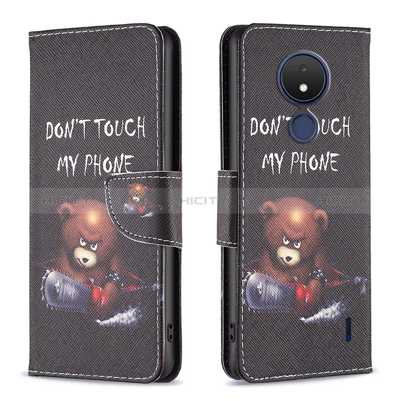 Coque Portefeuille Motif Fantaisie Livre Cuir Etui Clapet B01F pour Nokia C21 Plus