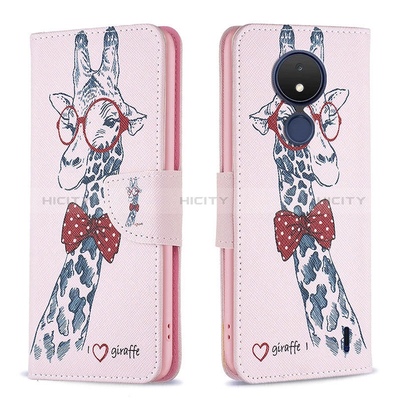 Coque Portefeuille Motif Fantaisie Livre Cuir Etui Clapet B01F pour Nokia C21 Plus