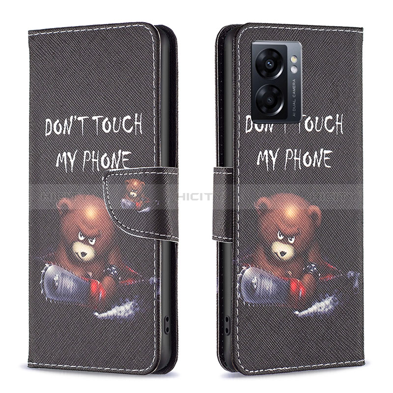 Coque Portefeuille Motif Fantaisie Livre Cuir Etui Clapet B01F pour Oppo A57 5G Plus