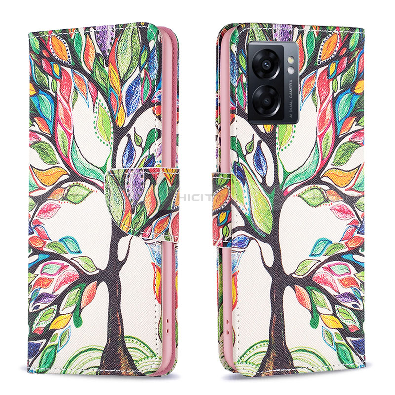 Coque Portefeuille Motif Fantaisie Livre Cuir Etui Clapet B01F pour Oppo A57 5G Plus