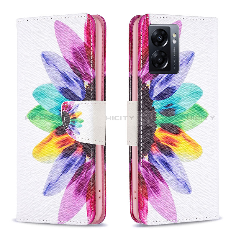 Coque Portefeuille Motif Fantaisie Livre Cuir Etui Clapet B01F pour Oppo A77 5G Plus