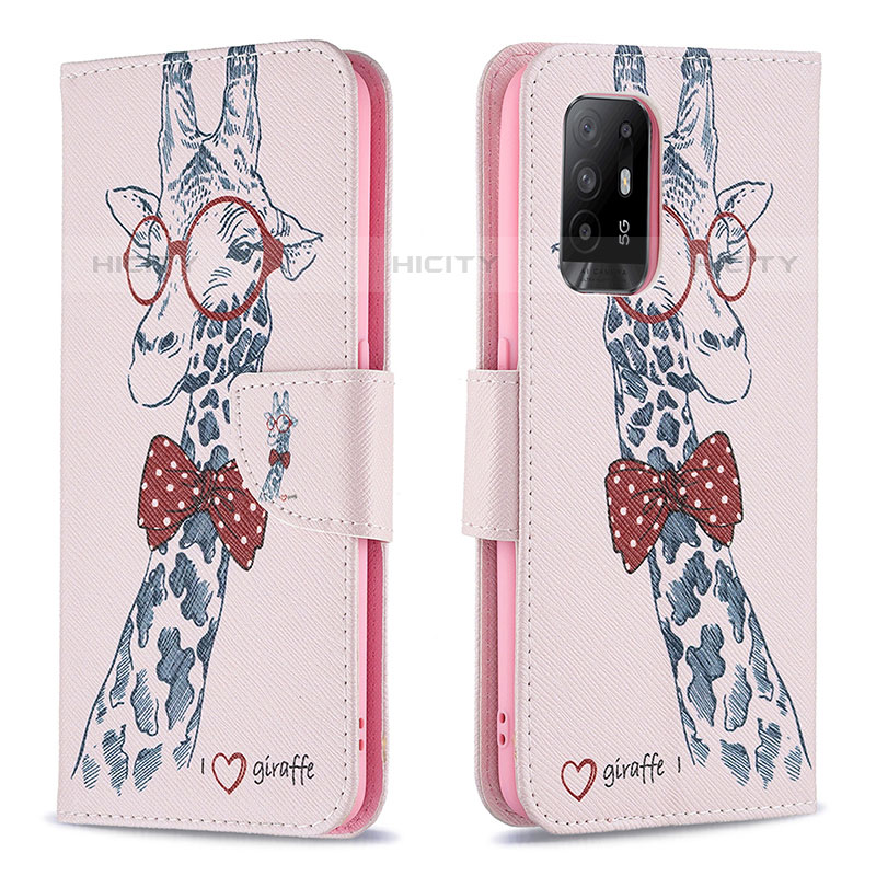 Coque Portefeuille Motif Fantaisie Livre Cuir Etui Clapet B01F pour Oppo A95 5G Plus