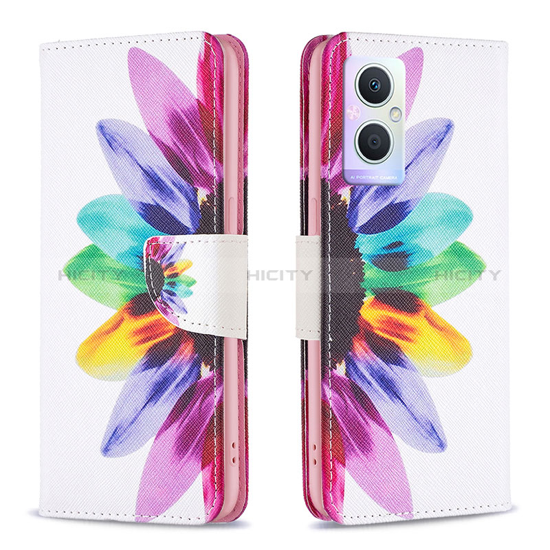 Coque Portefeuille Motif Fantaisie Livre Cuir Etui Clapet B01F pour Oppo A96 5G Plus