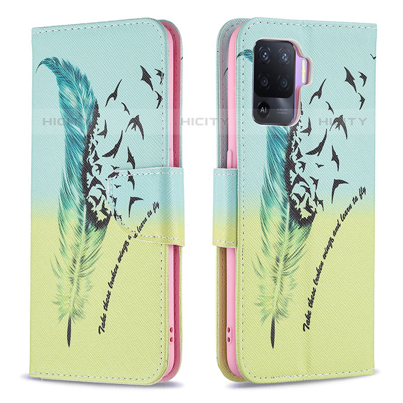 Coque Portefeuille Motif Fantaisie Livre Cuir Etui Clapet B01F pour Oppo F19 Pro Plus