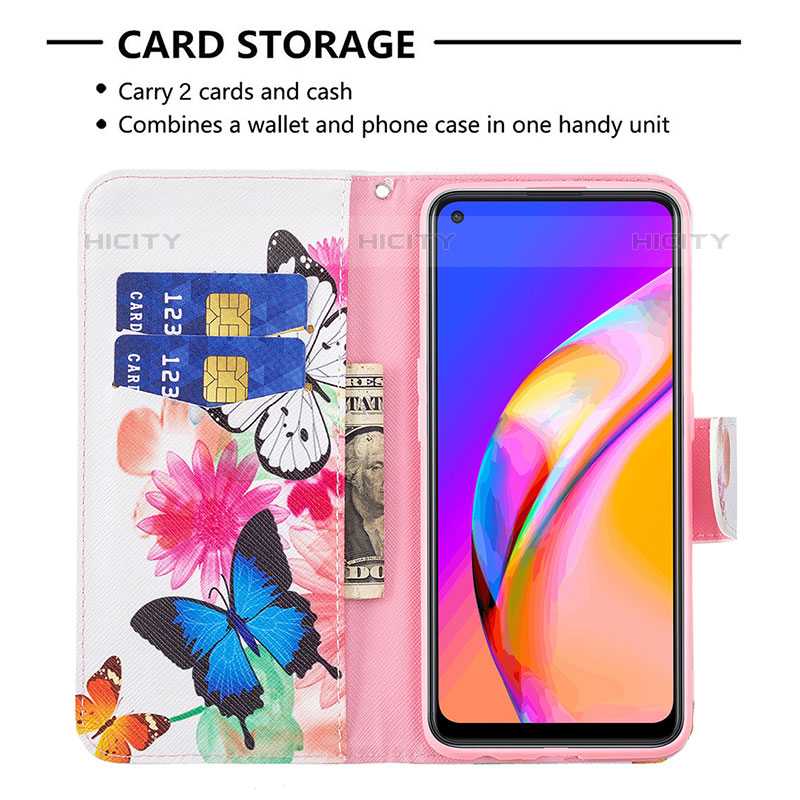 Coque Portefeuille Motif Fantaisie Livre Cuir Etui Clapet B01F pour Oppo F19 Pro+ Plus 5G Plus