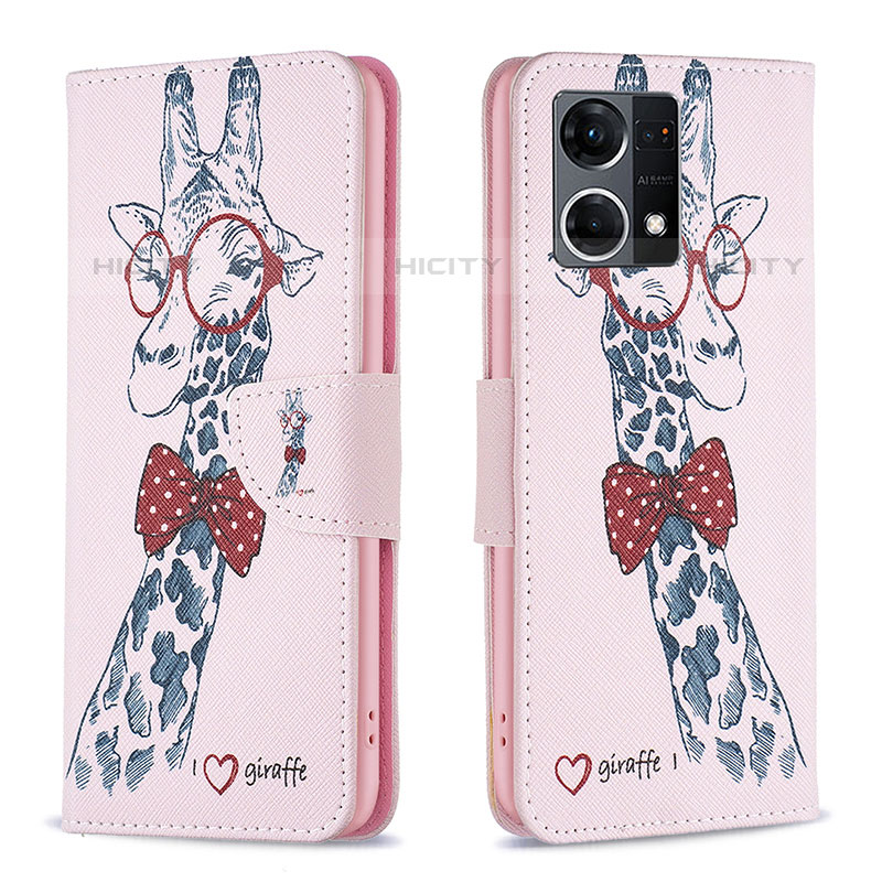 Coque Portefeuille Motif Fantaisie Livre Cuir Etui Clapet B01F pour Oppo F21 Pro 4G Plus