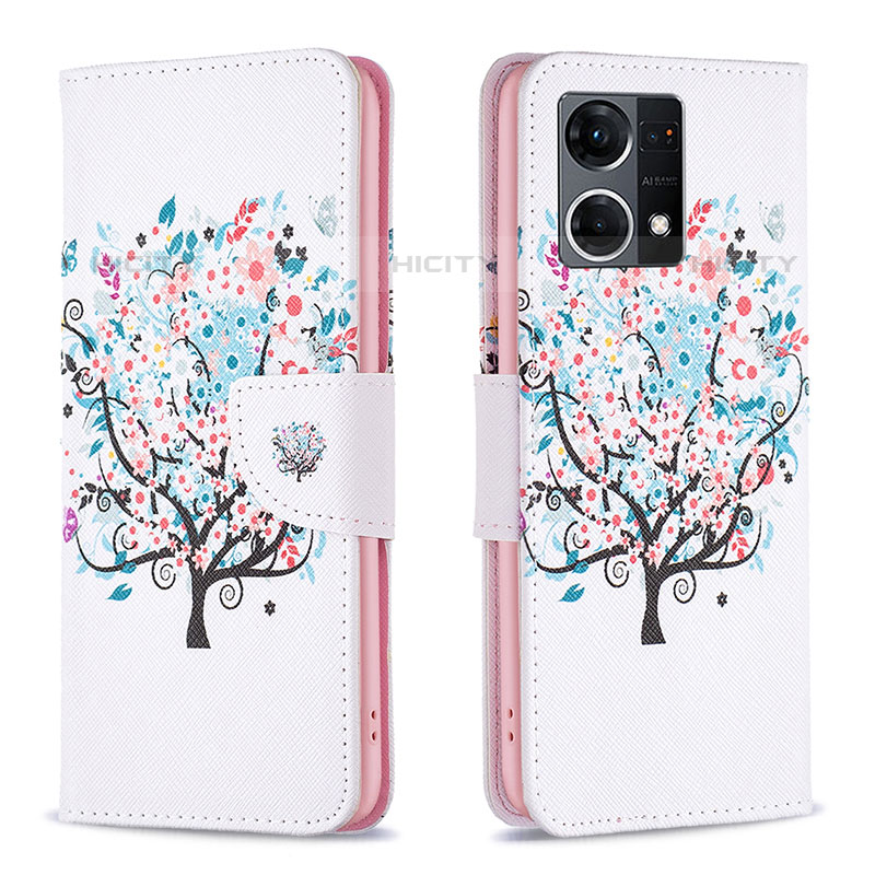 Coque Portefeuille Motif Fantaisie Livre Cuir Etui Clapet B01F pour Oppo F21 Pro 4G Plus