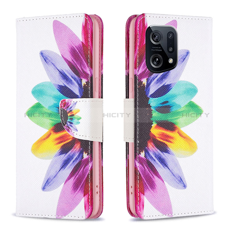 Coque Portefeuille Motif Fantaisie Livre Cuir Etui Clapet B01F pour Oppo Find X5 5G Plus