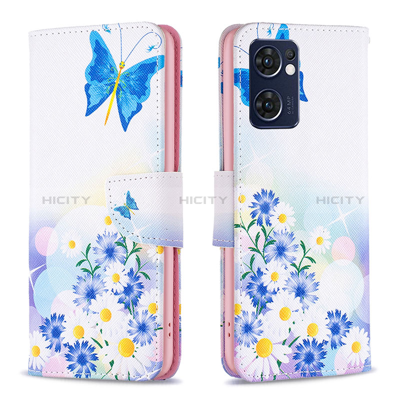 Coque Portefeuille Motif Fantaisie Livre Cuir Etui Clapet B01F pour Oppo Find X5 Lite 5G Plus