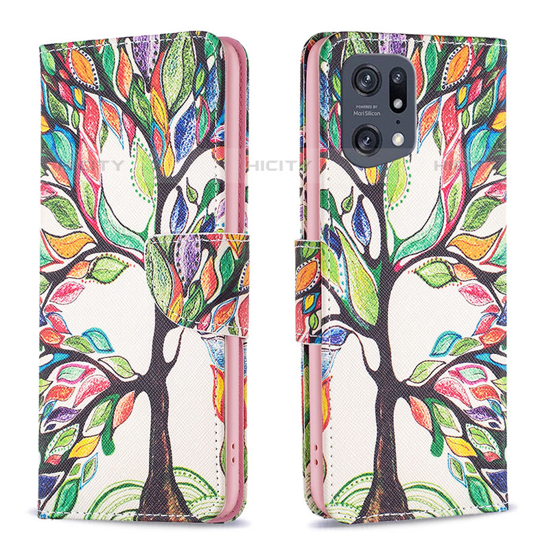 Coque Portefeuille Motif Fantaisie Livre Cuir Etui Clapet B01F pour Oppo Find X5 Pro 5G Plus