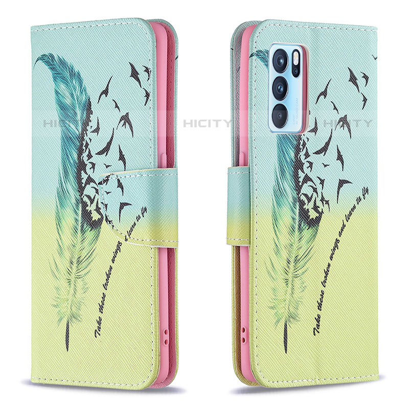 Coque Portefeuille Motif Fantaisie Livre Cuir Etui Clapet B01F pour Oppo Reno6 Pro 5G India Plus