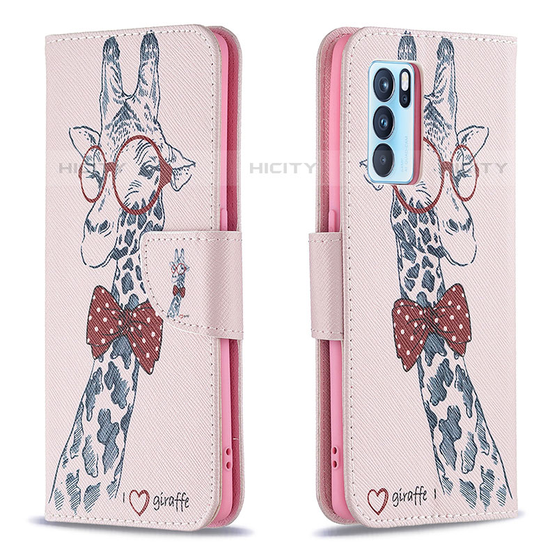 Coque Portefeuille Motif Fantaisie Livre Cuir Etui Clapet B01F pour Oppo Reno6 Pro 5G India Plus