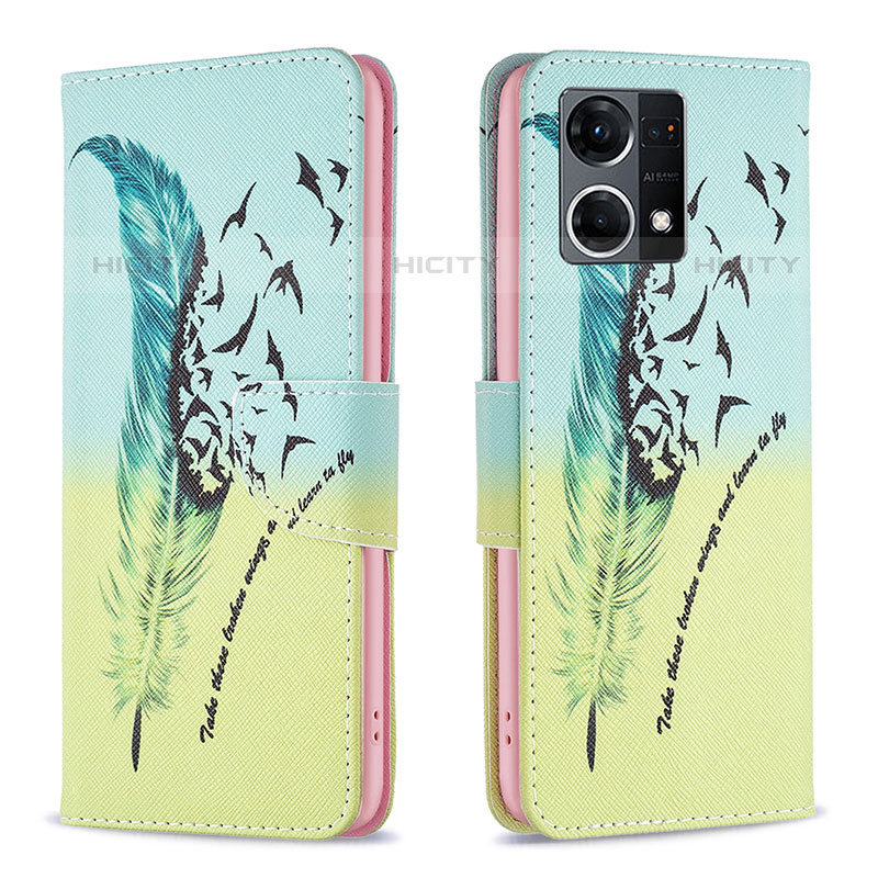 Coque Portefeuille Motif Fantaisie Livre Cuir Etui Clapet B01F pour Oppo Reno7 4G Plus