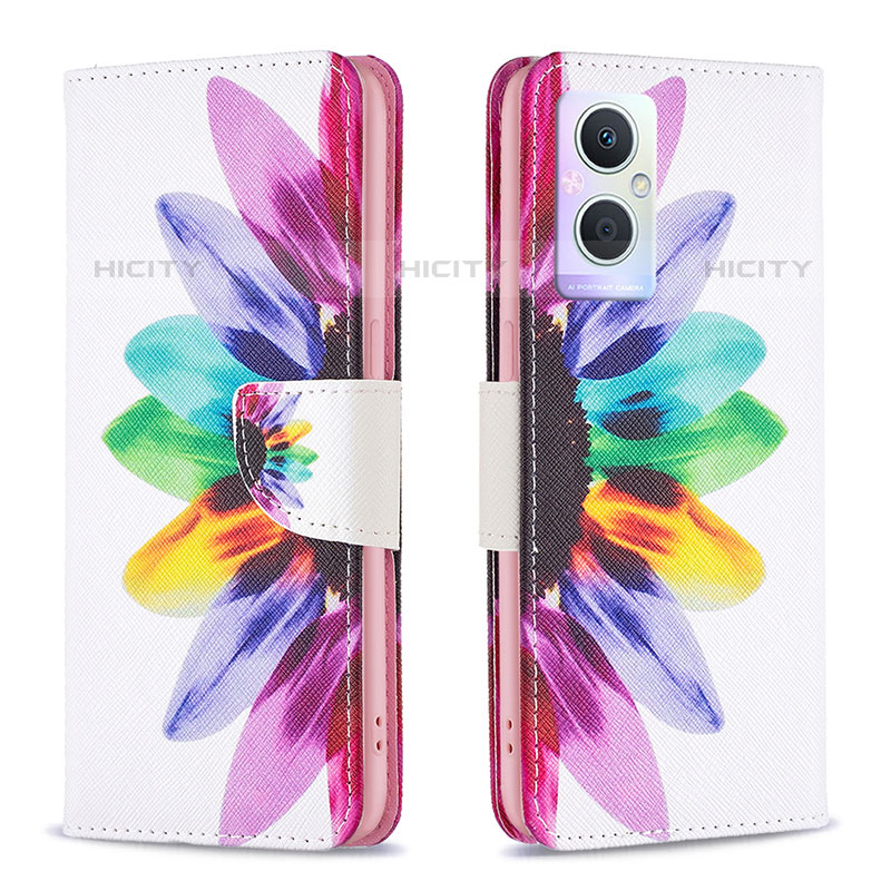 Coque Portefeuille Motif Fantaisie Livre Cuir Etui Clapet B01F pour Oppo Reno7 Lite 5G Mixte Plus