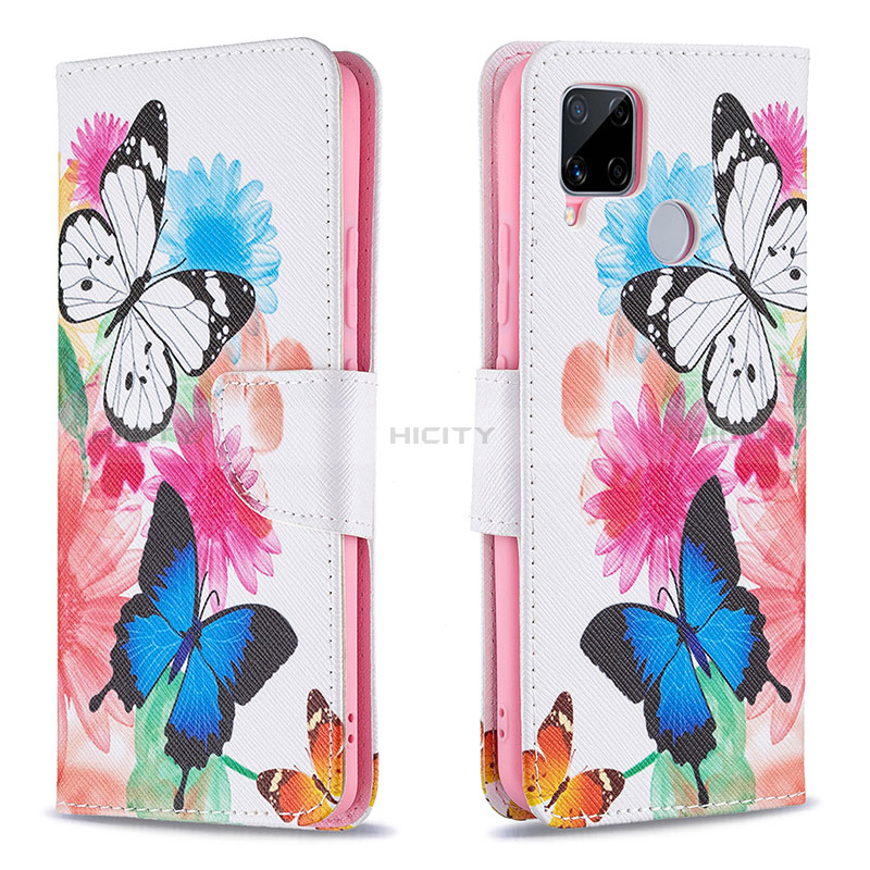 Coque Portefeuille Motif Fantaisie Livre Cuir Etui Clapet B01F pour Realme 7i RMX2193 Colorful Plus