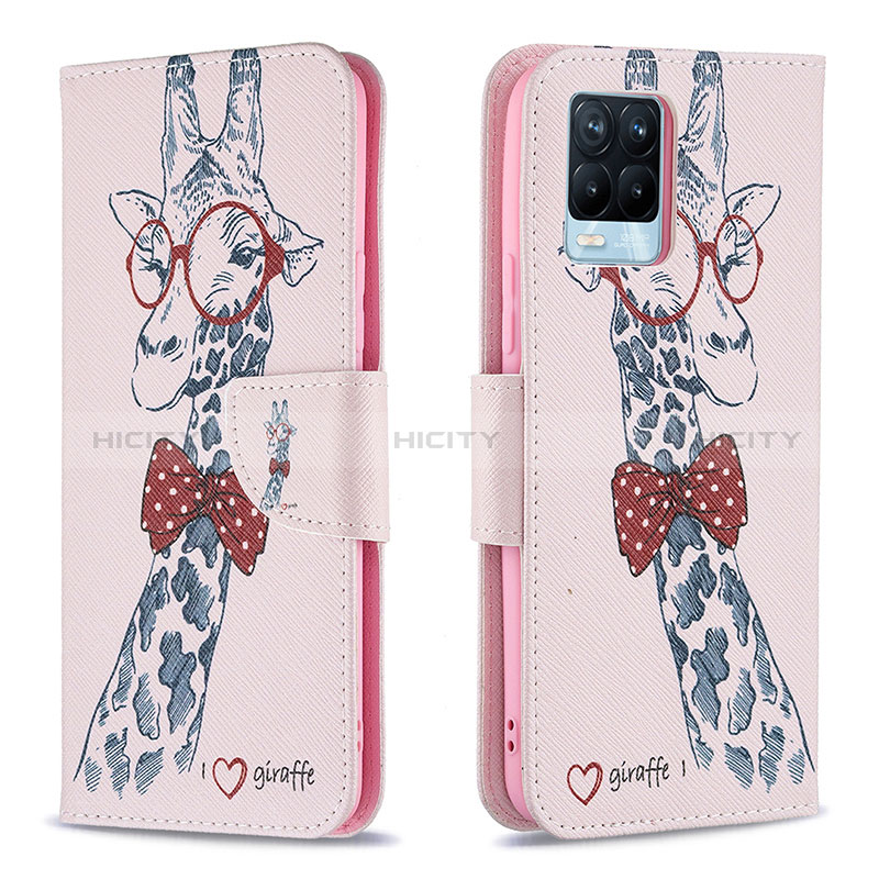 Coque Portefeuille Motif Fantaisie Livre Cuir Etui Clapet B01F pour Realme 8 4G Plus