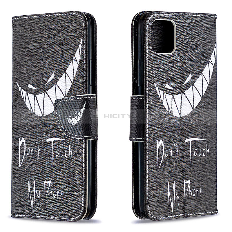 Coque Portefeuille Motif Fantaisie Livre Cuir Etui Clapet B01F pour Realme C11 (2021) Noir Plus