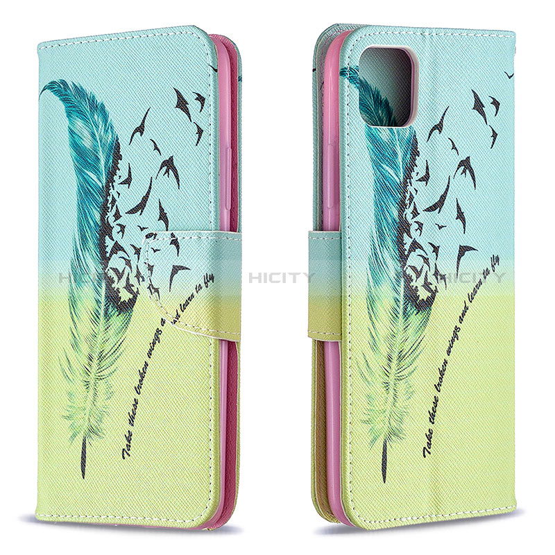 Coque Portefeuille Motif Fantaisie Livre Cuir Etui Clapet B01F pour Realme C11 (2021) Pastel Vert Plus