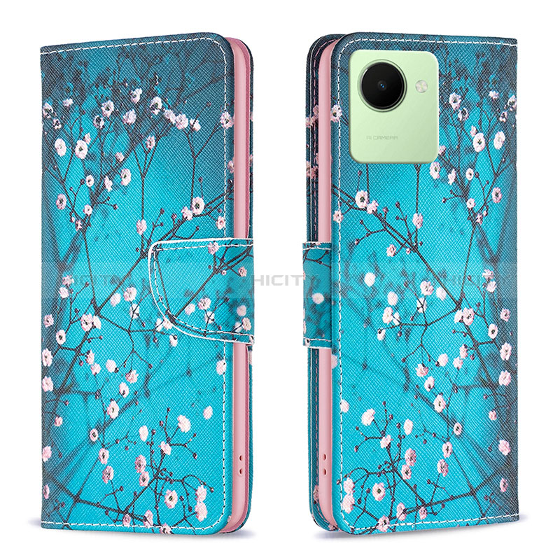 Coque Portefeuille Motif Fantaisie Livre Cuir Etui Clapet B01F pour Realme C30s Plus