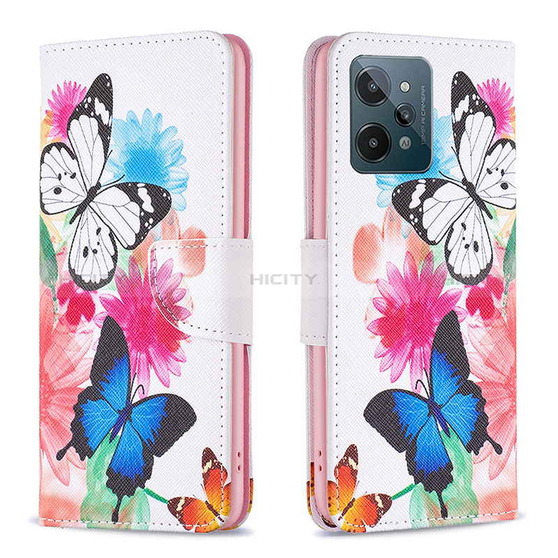 Coque Portefeuille Motif Fantaisie Livre Cuir Etui Clapet B01F pour Realme C31 Plus