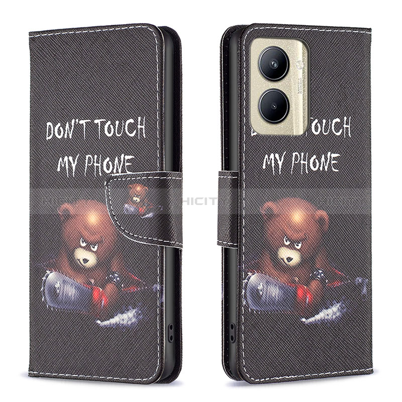 Coque Portefeuille Motif Fantaisie Livre Cuir Etui Clapet B01F pour Realme C33 Plus