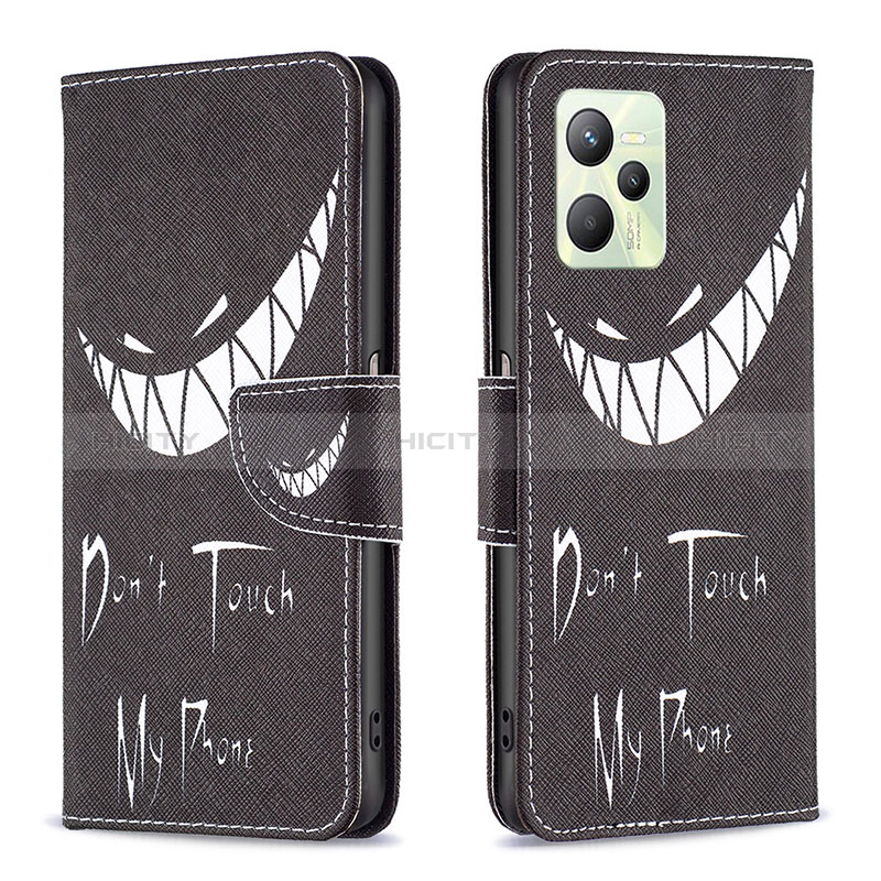 Coque Portefeuille Motif Fantaisie Livre Cuir Etui Clapet B01F pour Realme C35 Plus